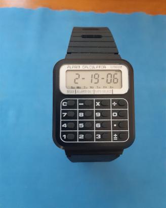 Orologio calcolatrice digitale lcd anni '80