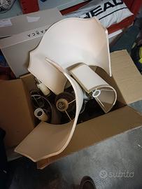 4 lampade con paralumi