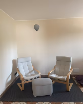 Sedia ikea poang e pouff