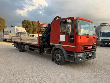 iveco 120e18 gru e cassone lungo
