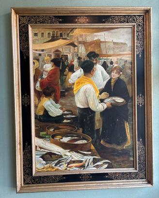 Quadro dipinto a mano olio su tela mercato