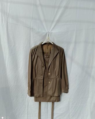 Tailleur vintage donna vera pelle taglia 42