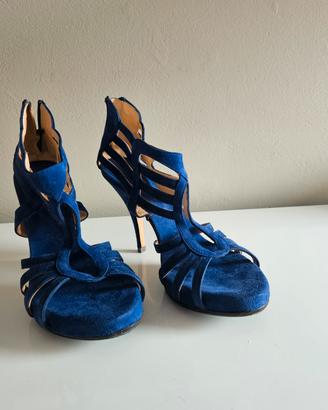 Sandali Rebeca Sanver NUOVI - Blu Elettrico Camosc