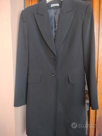 giacca donna nera lunga vintage 