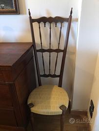 Sedie schienale alto vintage (due)