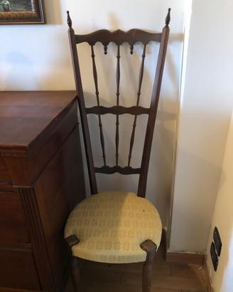 Sedie schienale alto vintage (due)