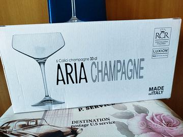 set di 6 calici da champagne "ARIA CHAMPAGNE"