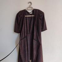 Vestito primavera-estate nero a pois rossi