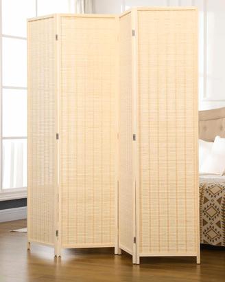 Paravento, separè in legno e bambù