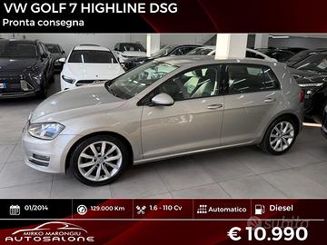 VW GOLF 7 1.6 DSG 5 P highline FINANZIABILE