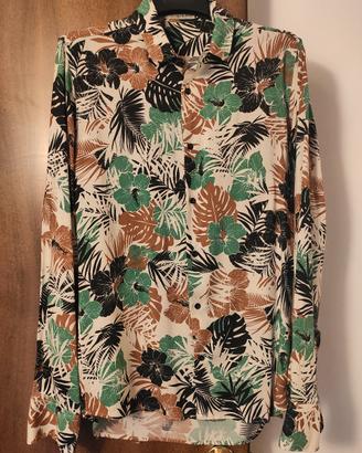 Camicia uomo floreale SL56 taglia S