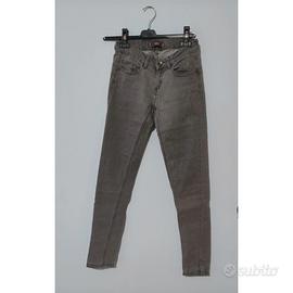 Jeans grigio skinny vita bassa taglia 38