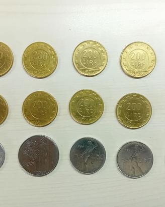 SET MONETE IN LIRE VARI TAGLI E ANNI+COMMEMORATIVA