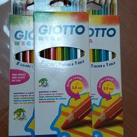 set tre confezioni di pastelli Mega Giotto 