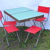 Campeggio Set, Tavolo e 4 sedie x bambini, Vintage