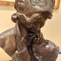 antica scultura in bronzo "la maturità "