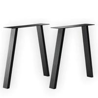 Coppia di gambe tavolo a forma trapezoidale