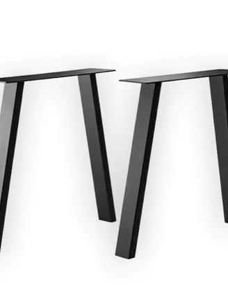 Coppia di gambe tavolo a forma trapezoidale