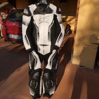 tuta moto 56 divisibile pelle