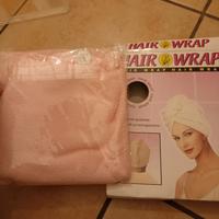 asciugamano per capelli con bottone 