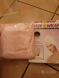 asciugamano per capelli con bottone 