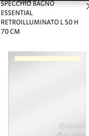 Specchio da bagno touch retroilluminato 