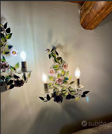 RICERCATAcoppiaAPPLIQUEtoleFLOWERSporcellana'900