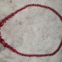 Collana artigianale rossa 2 come nuova