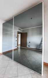 Armadio scorrevole con 2 ante specchio