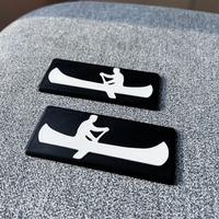 Coppia Targhette canoa Panda 4x4 Sisley dx+sx