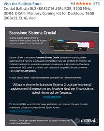 Crucial Ballistix RGB, 3200 MHz, DDR4