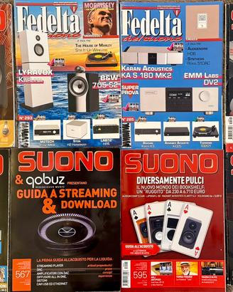 Riviste HI-FI SUONO, AUDIO REVIEW, FEDELTÀ D.S