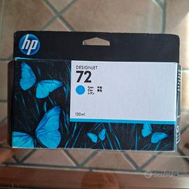 Cartucce di stampa HP 72 colore celeste e magenta.