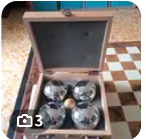 Bocce in acciaio con scatola