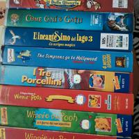 Video cassette per bambini della Disney.