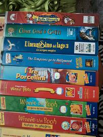 Video cassette per bambini della Disney.