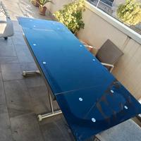 Tavolo cristallo apribile