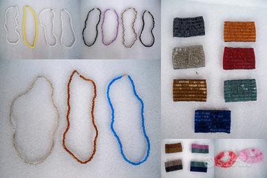 Lotto 28 collane girocollo + 19 braccialetti