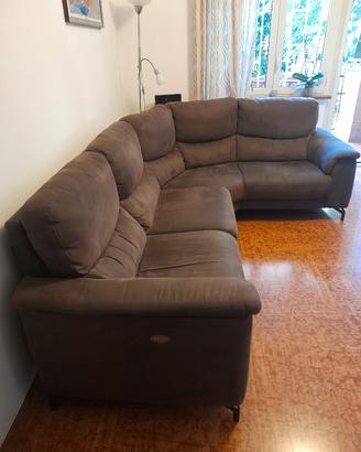 Divano Dondi angolare con poltrona reclinabile