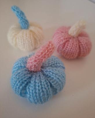 Set 3 Zucchette Decorative in Maglia con Mohair