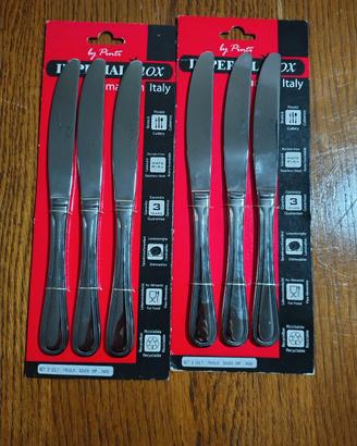 set coltelli in acciaio inox 