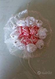 fiocco nascita e cestino confetti 