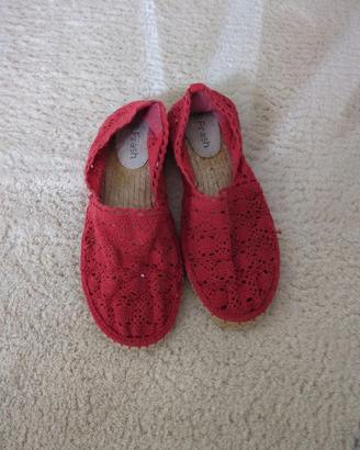 Espadrilles Rosse pizzo