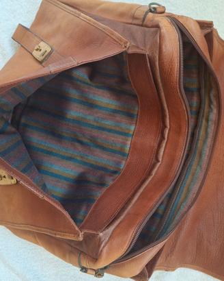 Cartella vintage pelle