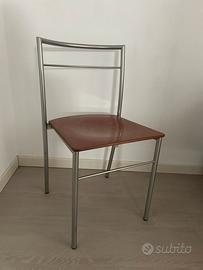 Set 6 sedie Calligaris impilabili, seduta ciliegio