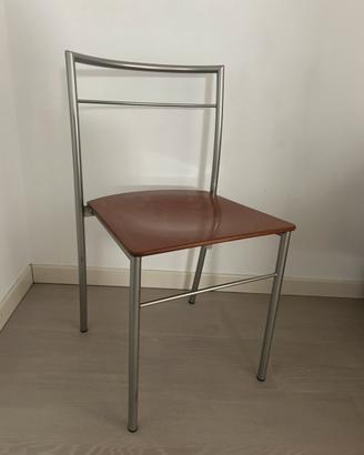 Set 6 sedie Calligaris impilabili, seduta ciliegio