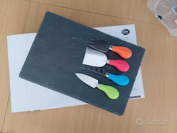 AMC_set formaggi con tagliere in ardesia