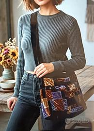 Borsa a Tracolla Vintage Velluto Patchwork – Bang