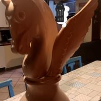 Scultura busto di cavallo pegaso 