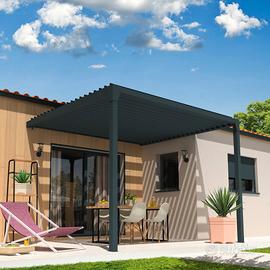 Pergola bioclimatica Aurora addossata 3.50mx3.10m